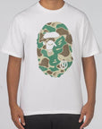 Liquid Camo Big Ape Head T-Shirt - White - LOADED