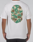 Liquid Camo Big Ape Head T-Shirt - White - LOADED