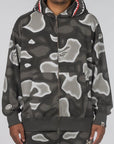 Liquid Camo Shark Full Zip Hoodie - Black - LOADED