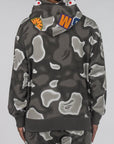 Liquid Camo Shark Full Zip Hoodie - Black - LOADED