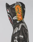 Liquid Camo Shark Full Zip Hoodie - Black - LOADED