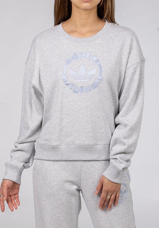 Adidas originals womens shop sweatshirt light grey heather