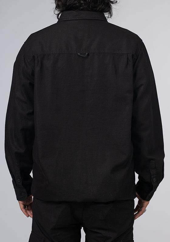 Long Sleeve Multi Pocket Shirt - Black - LOADED