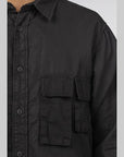 Long Sleeve Multi Pocket Shirt - Black - LOADED