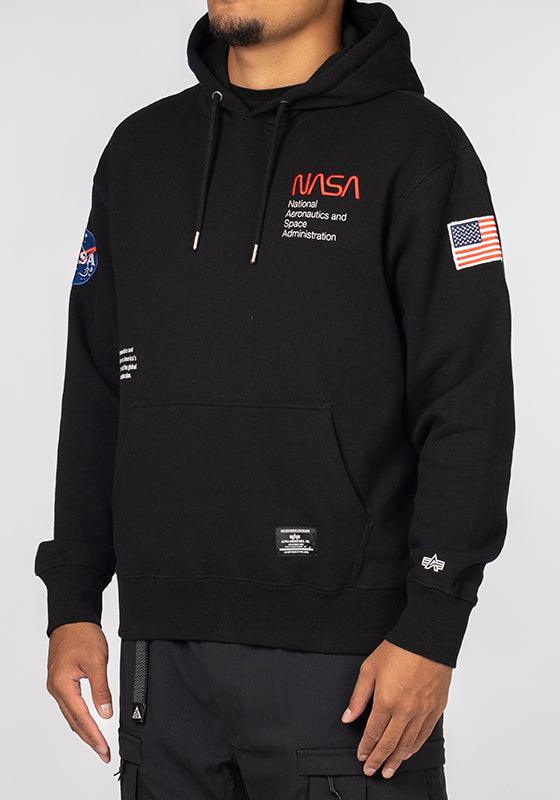 Nasa Worm Logo Hoodie - Black - LOADED