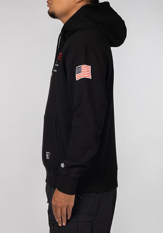 Nasa Worm Logo Hoodie - Black - LOADED