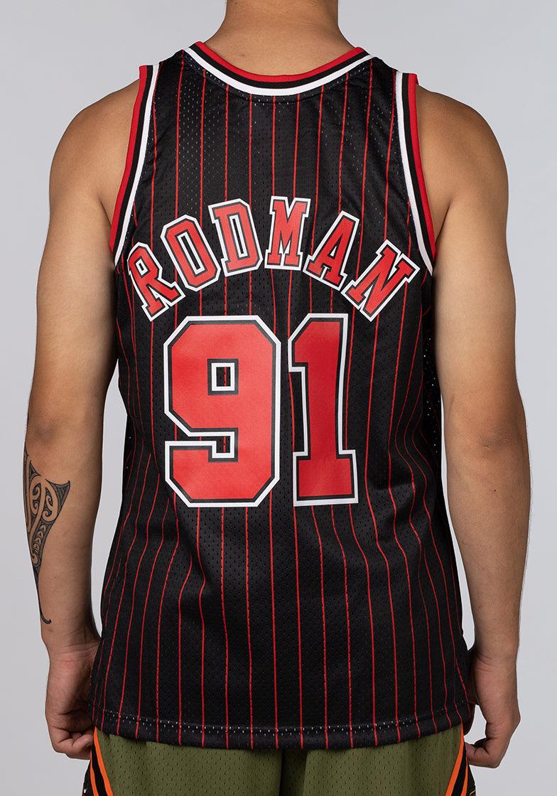 Dennis Rodman Chicago Bulls HWC Throwback NBA Khaki Black