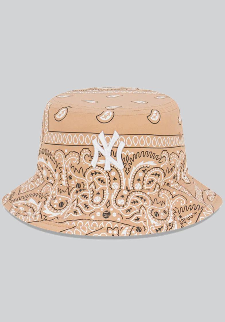 New York Yankees Bucket Hat &#39;Paisley&#39; - Camel - LOADED