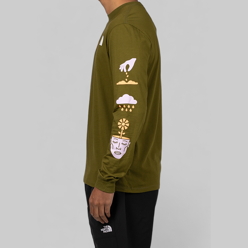 Brand Proud Long Sleeve - Forest Olive/Snow