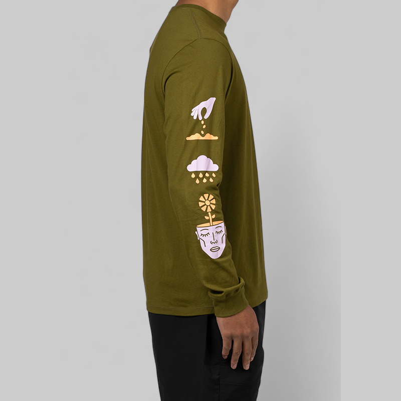 Brand Proud Long Sleeve - Forest Olive/Snow