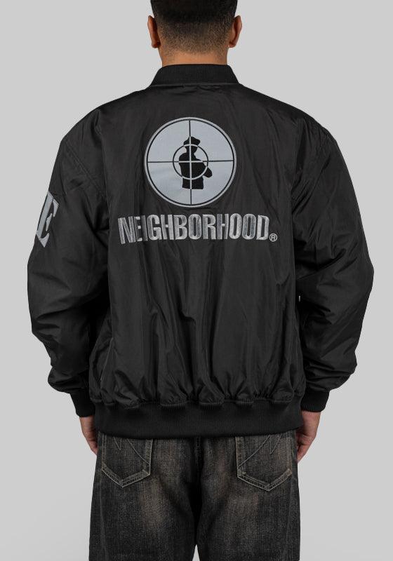 NH X Public Enemy X Majestic Baseball Jacket - Black - LOADED