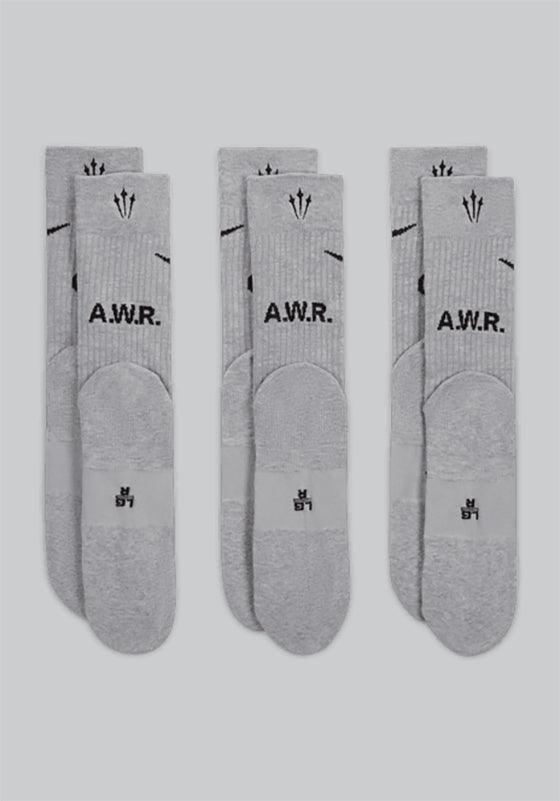 NOCTA Crew Sock (3 Pack) - Grey - LOADED