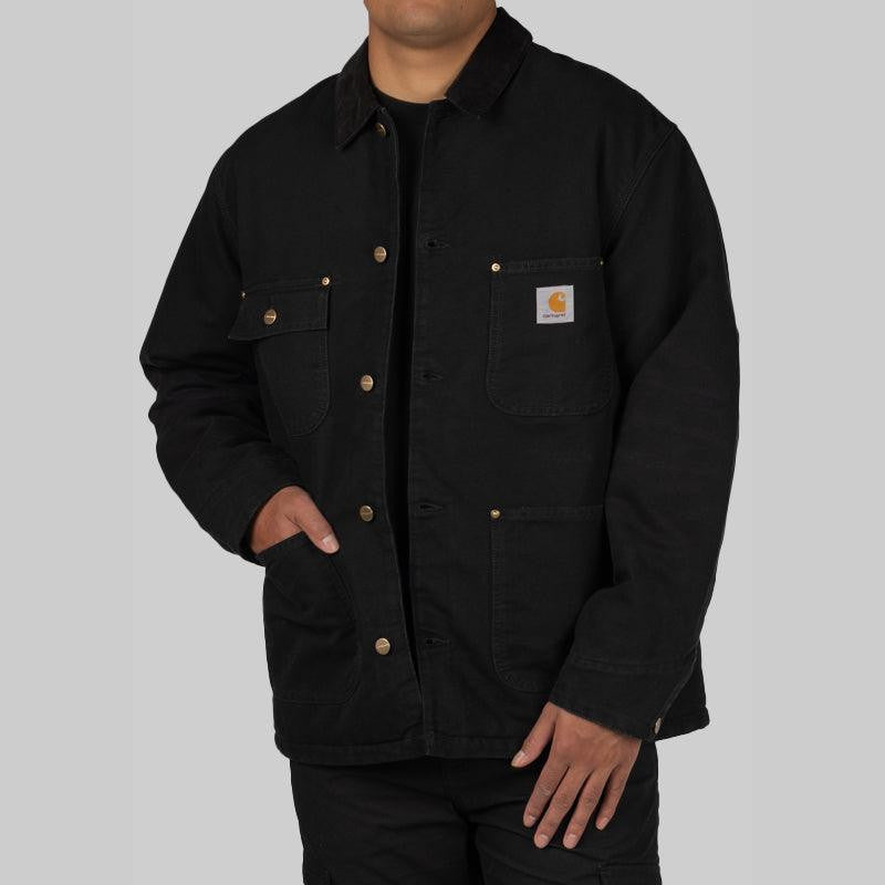 OG Chore Coat - Black/Black Aged Canvas - LOADED