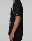 Overprinted College T-Shirt - Black - LOADED