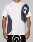 Overprinted Multi Ape Head T-Shirt - White - LOADED