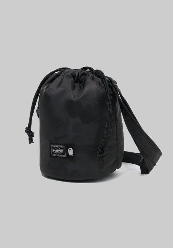 Porter Solid Camo Drawstring Bag - Black - LOADED