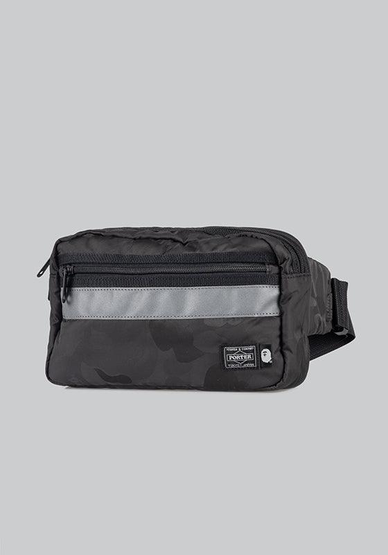 Porter Solid Camo Waist Bag - Black - LOADED