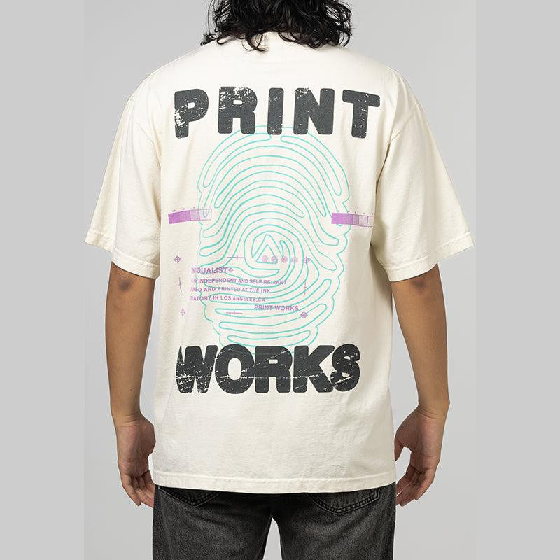 Print Works T-Shirt - Cream - LOADED