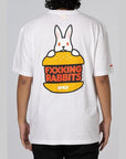 Rabbit Burger T-Shirt - White - LOADED