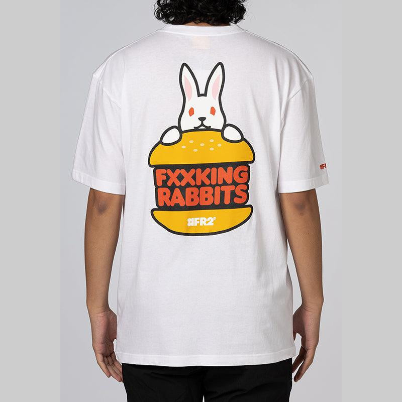 Rabbit Burger T-Shirt - White - LOADED