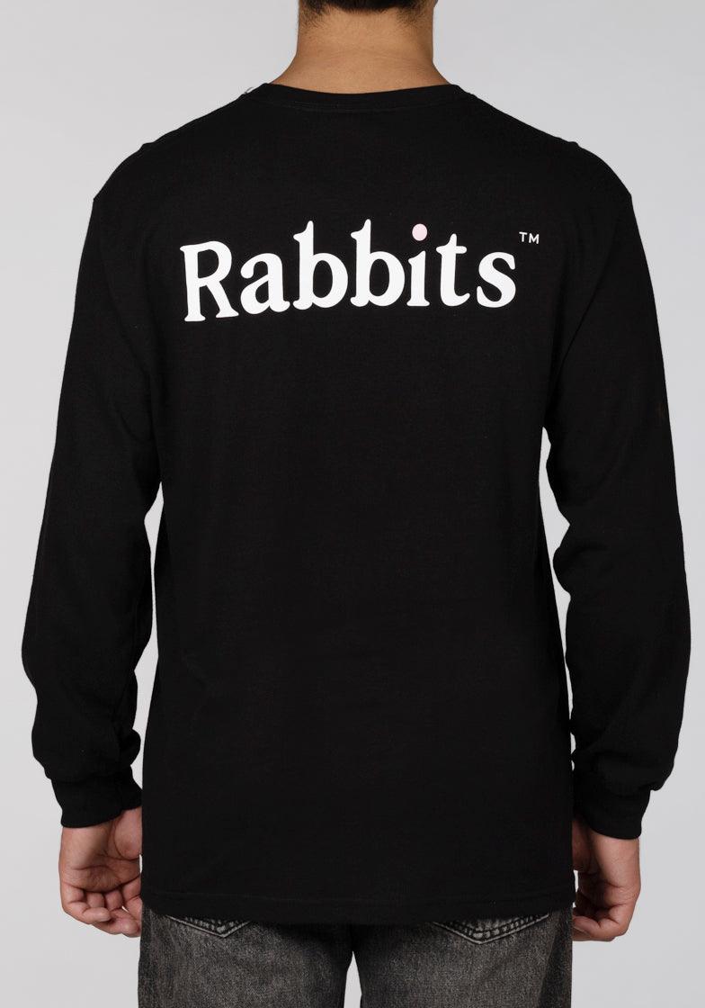 Rabbits Wordmark Long Sleeve - Black - LOADED