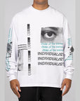 Random Hand Printed Long Sleeve - White - LOADED