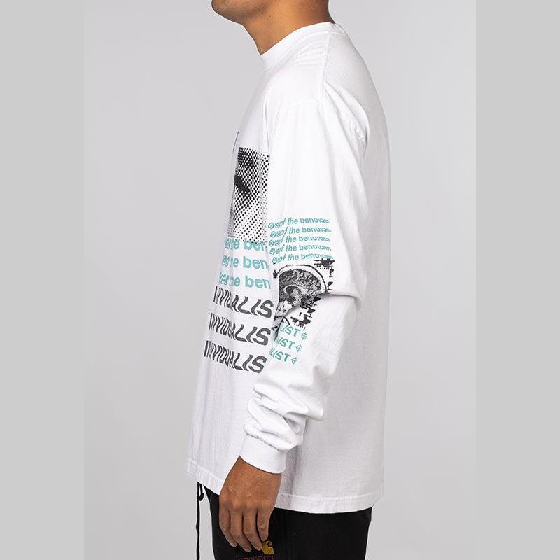 Random Hand Printed Long Sleeve - White - LOADED