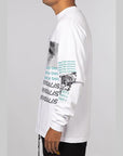 Random Hand Printed Long Sleeve - White - LOADED