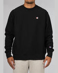 Reverse Weave Small C Crew - Black - LOADED