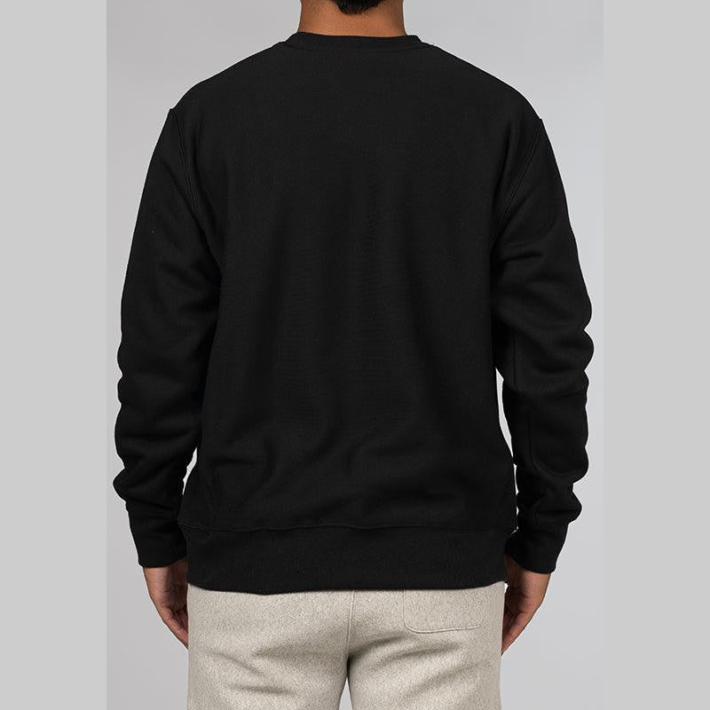 Reverse Weave Small C Crew - Black - LOADED