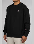 Reverse Weave Small C Crew - Black - LOADED