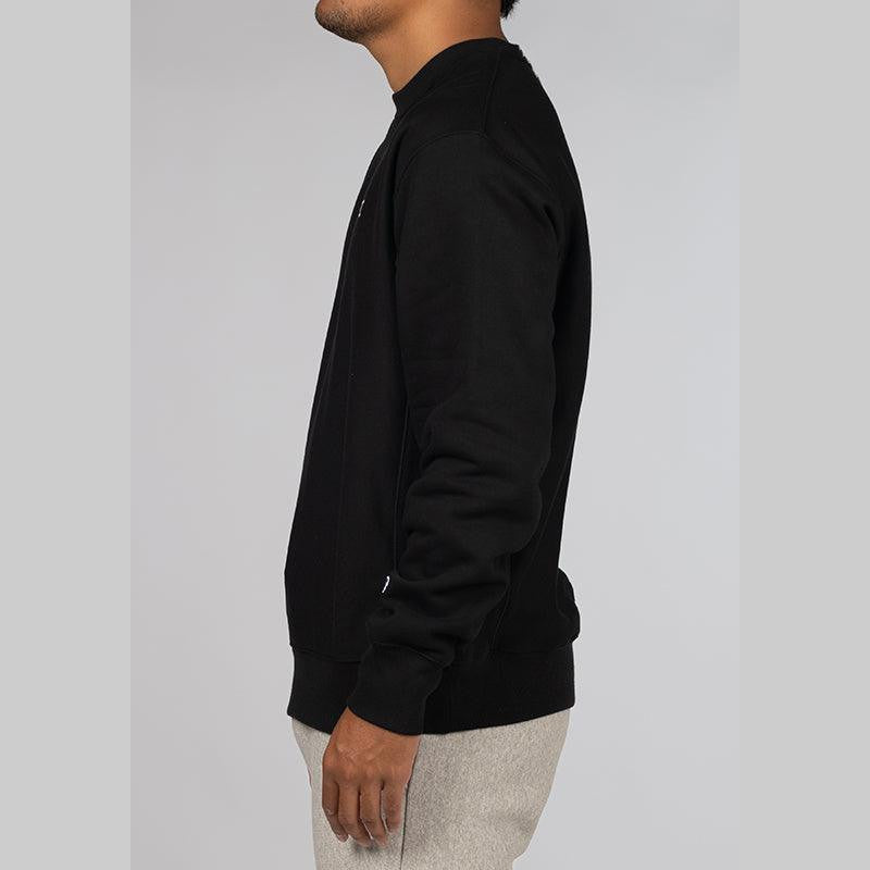 Reverse Weave Small C Crew - Black - LOADED