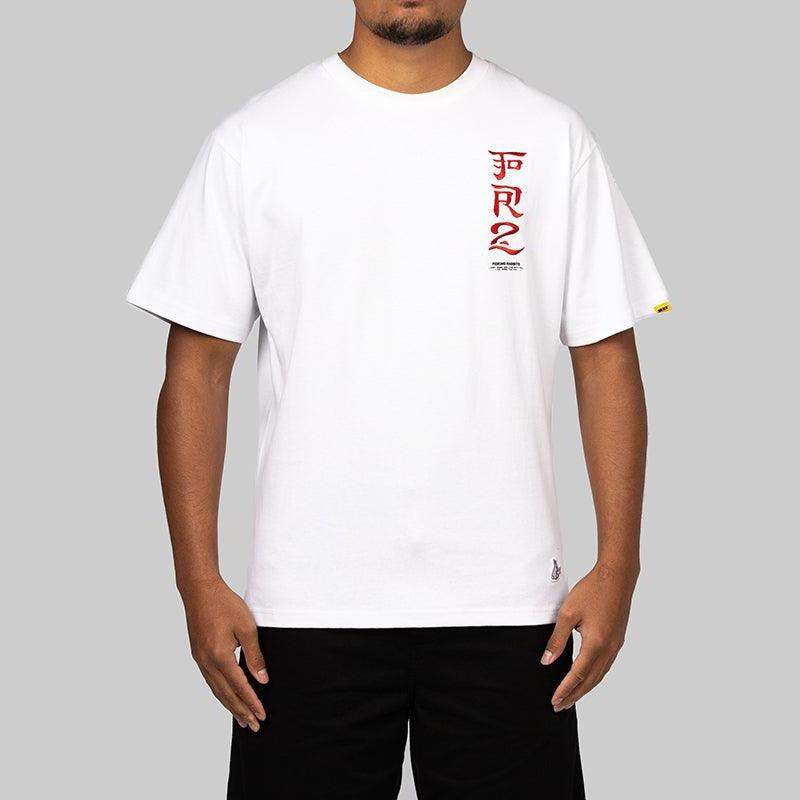 Round Logo Embroidery T-Shirt - White - LOADED