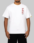 Round Logo Embroidery T-Shirt - White - LOADED