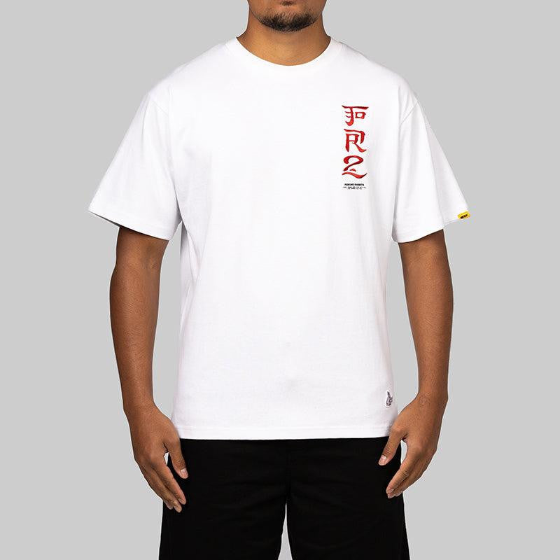 Round Logo Embroidery T-Shirt - White - LOADED