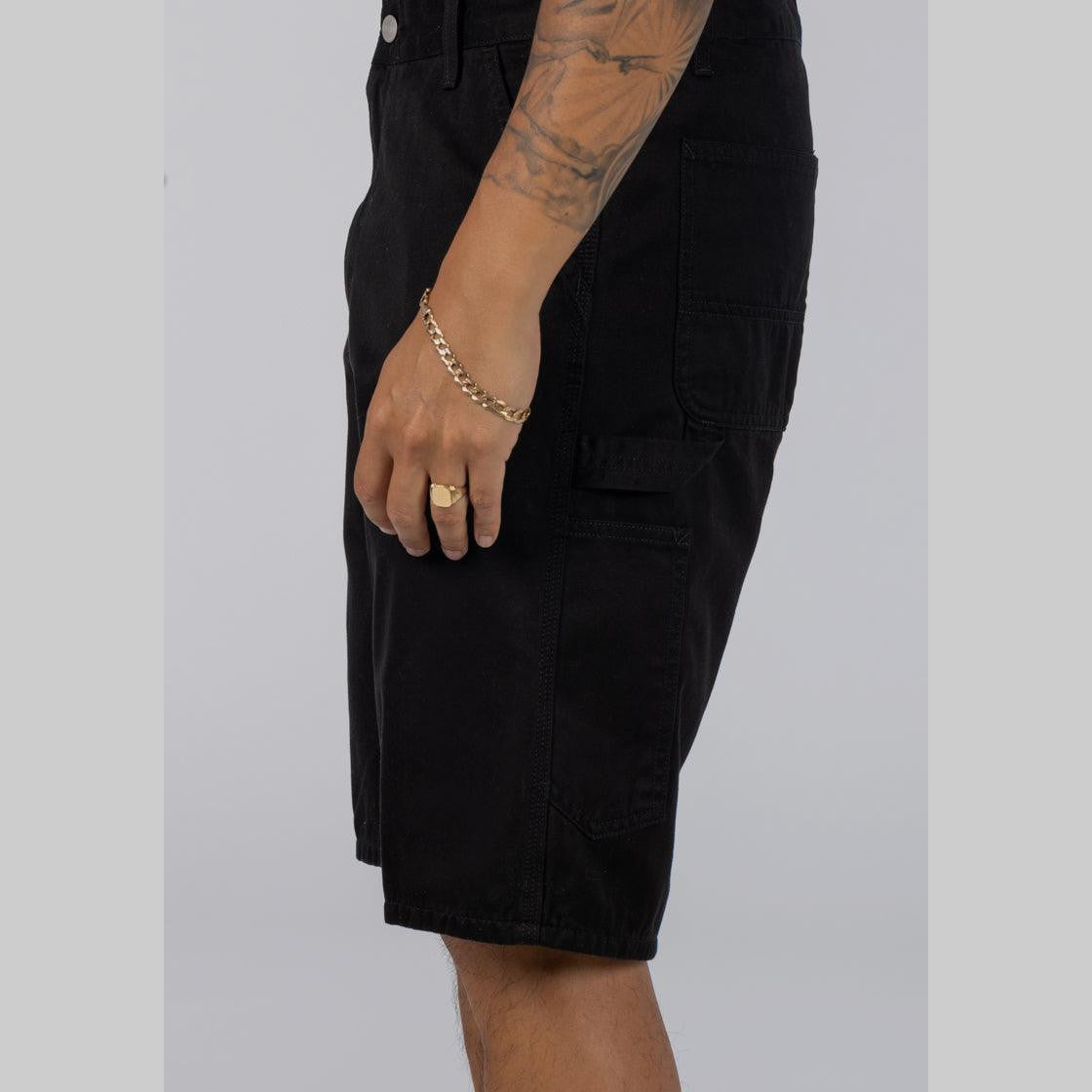 Ruck Single Knee Short - Black Stone Washed - LOADED