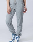 Script Embroidery Sweat Pant - Grey - LOADED