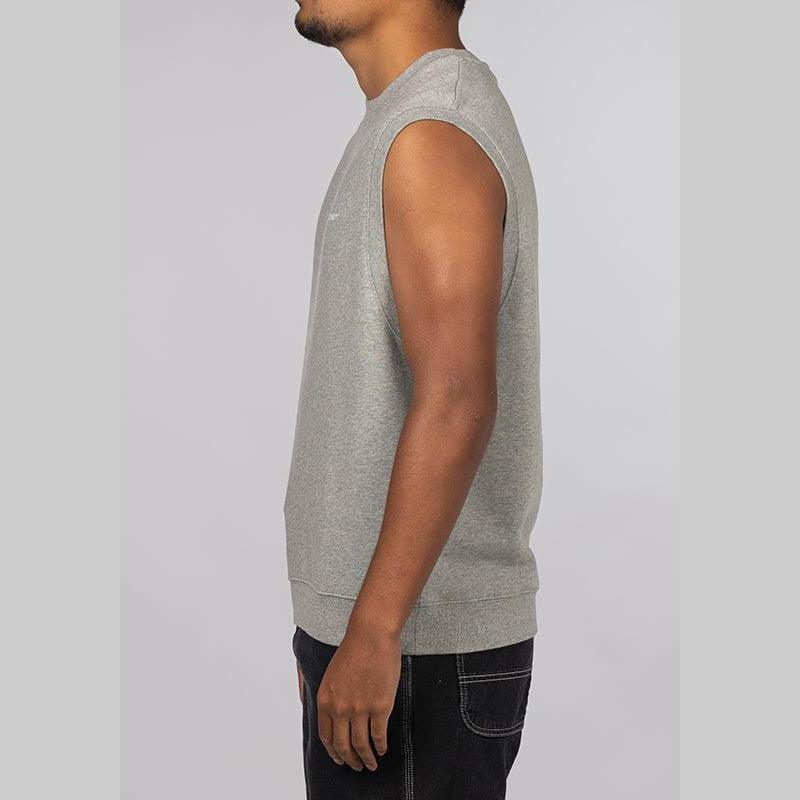 Script Vest Sweat - Grey Heather/White - LOADED