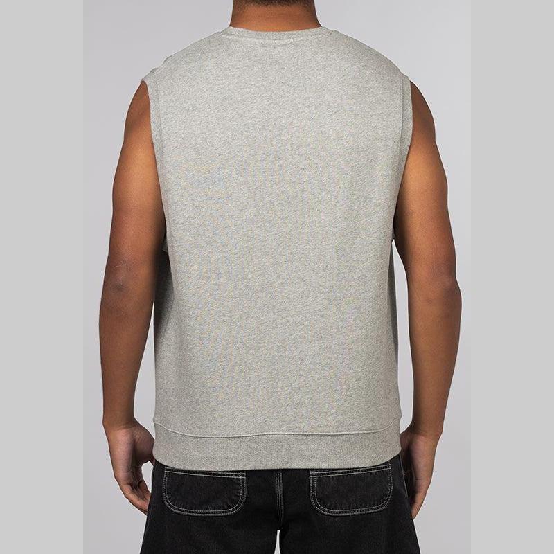 Script Vest Sweat - Grey Heather/White - LOADED