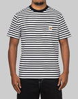 Seidler Pocket T-Shirt - Stripe/Black/White - LOADED