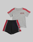 Short T-Shirt Set - Grey/Black - LOADED