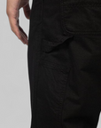 Single Knee Pant - Black Garment Dyed