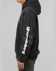 Sleeve Print Hoodie - Black - LOADED