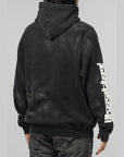 Sleeve Print Hoodie - Black - LOADED