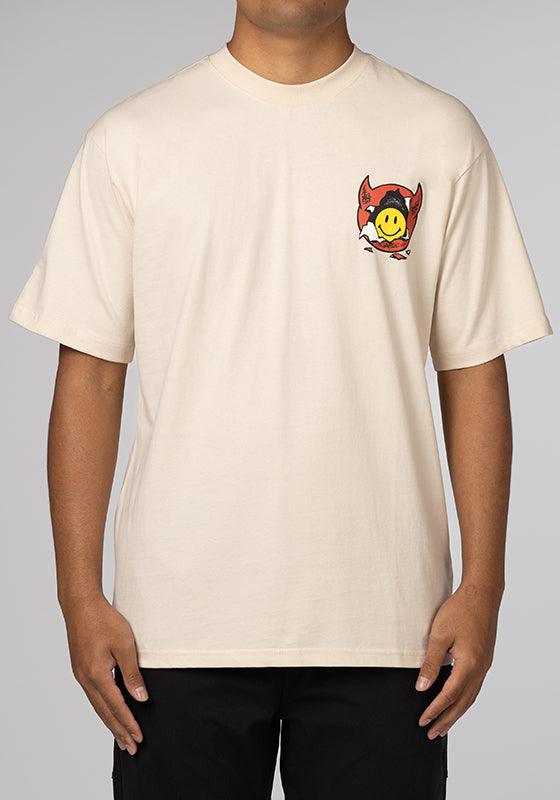Smiley Inner Peace T-Shirt - Ecru - LOADED