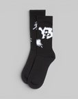 X CHITO Graphic Crew Socks - Black