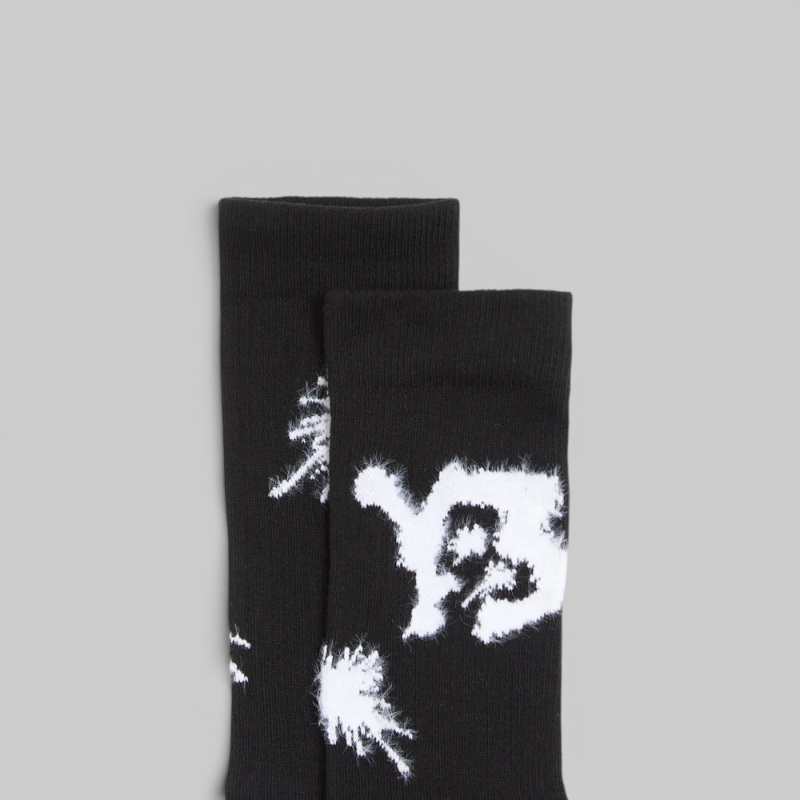 X CHITO Graphic Crew Socks - Black