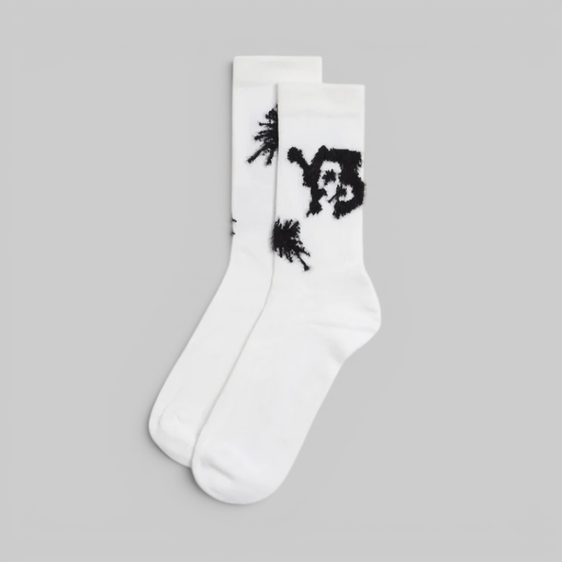 X CHITO Graphic Crew Socks - White