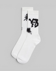 X CHITO Graphic Crew Socks - White
