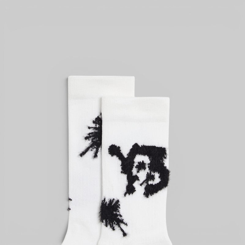 X CHITO Graphic Crew Socks - White
